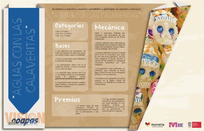 El OOAPAS lanza concurso “aguas con las calaveritas”.