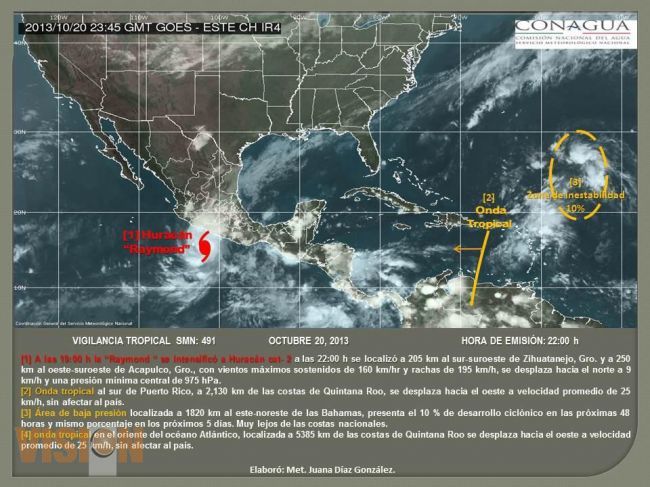 Alerta por Presencia de Huracán Raymond
