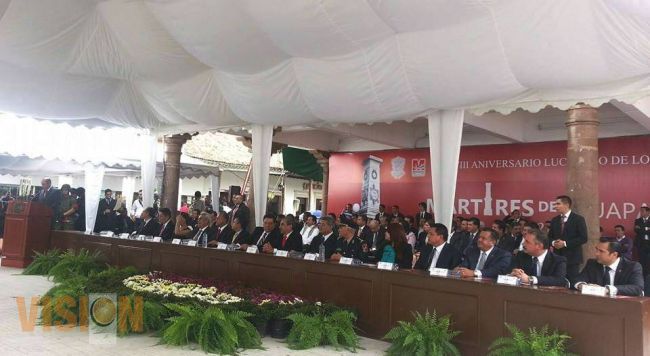 Funcionarios de Gobierno celebran el CXLVIII Aniversario Luctuoso de los Mártires de Uruapan