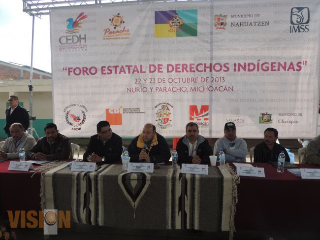 CEDH inaugura en Nurio Foro Estatal de Derechos de los Indígenas.
