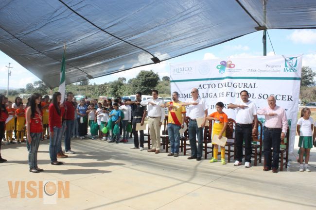 Inició actividades la liga delegacional de futbol infantil y juvenil “IMSS Oportunidades”.
