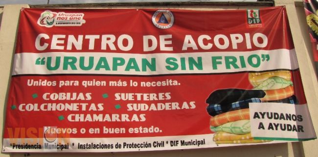 Abren centros de acopio para recibir ropa invernal