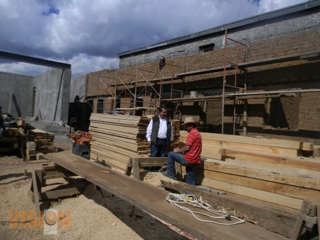 Significativos  avances en la construcción de la Casa de la Cultura de Tingambato 
