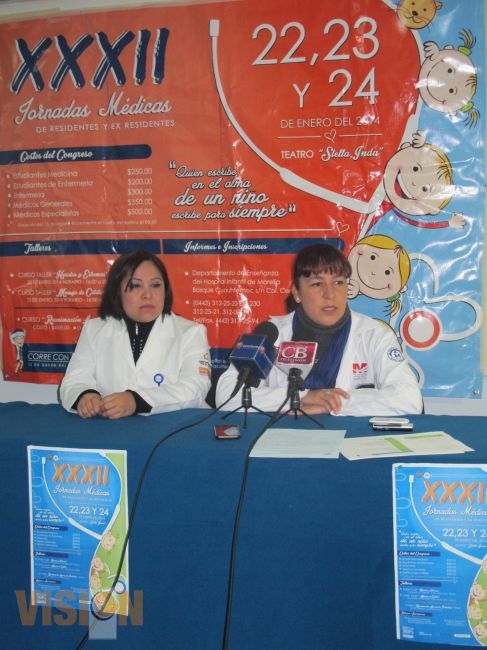 Invita hospital infantil a las XXXII jornadas médicas de residentes y ex residentes.  
