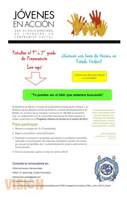 UMSNH convoca a estudiantes de preparatorias a participar en el programa 