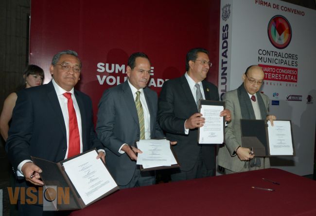 Formalizan a Morelia como sede del IV congreso interestatal de contralores municipales.