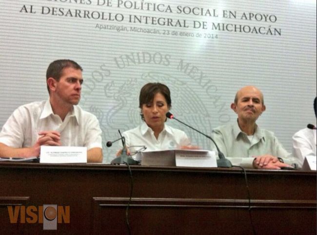 Rosario Robles anuncia 3 mil mdp para municipios de Tierra Caliente