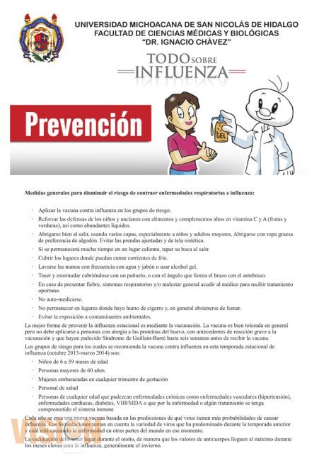 UMSNH realiza campaña de prevención de la influenza