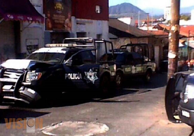 Balacera y persecución, en  pleno centro de Uruapan