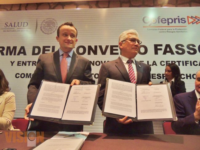 Gobierno del Estado y Cofepris, firman convenio del Fondo de Aportaciones para los Servicios Salud.