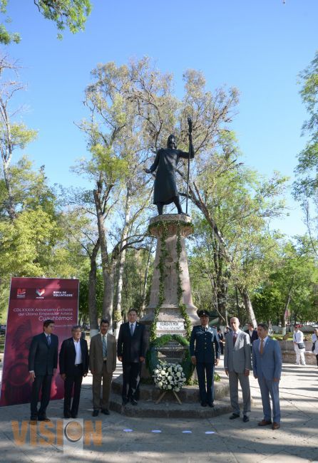 conmemoran el 489 aniversario luctuoso de Cuauhtémoc.