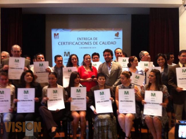Sectur entrega Distintivos de Calidad Turistica a 50 Empresas.