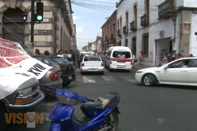 Pérdidas millonarias provoca plantón en el Centro de Morelia