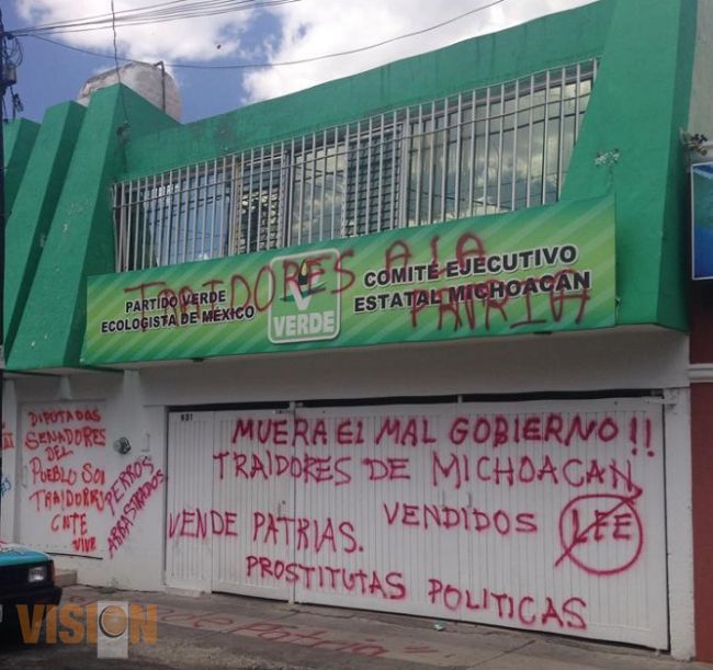 PVEM reprueba la violencia ejercida por la CNTE en contra de los partidos políticos