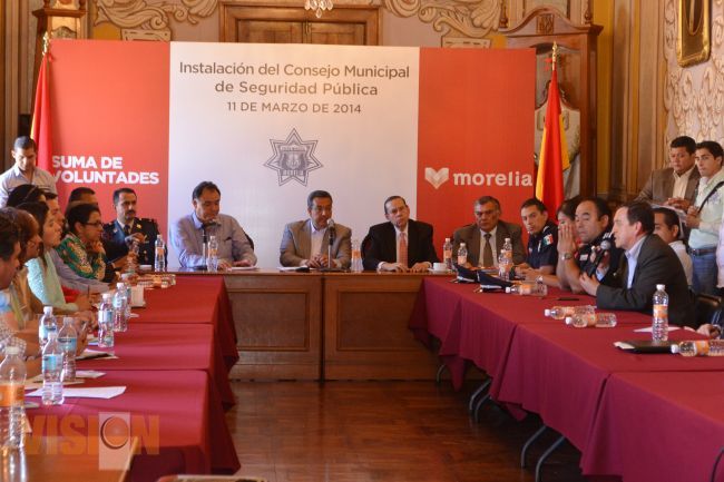 Instalan Consejo Municipal de Seguridad Pública en Morelia.