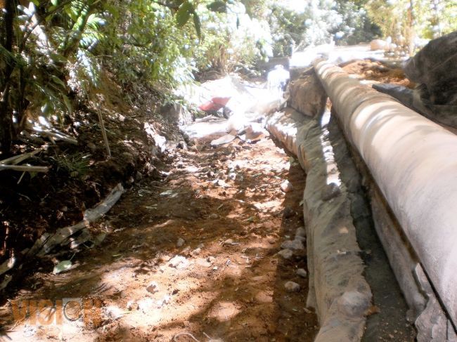 Dan reparación a canal de agua del Parque Nacional de Uruapan