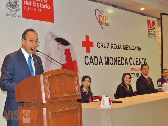 Entregan material para colecta de la Cruz Roja 2014.