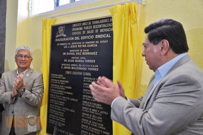 El Secretario de Gobierno y de Salud inaugurannuevas oficinas del Sindicato de Salud. 