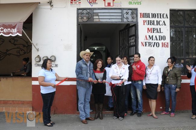 Inaugura el DIF espacio de alimentación en Tzintzuntzan.