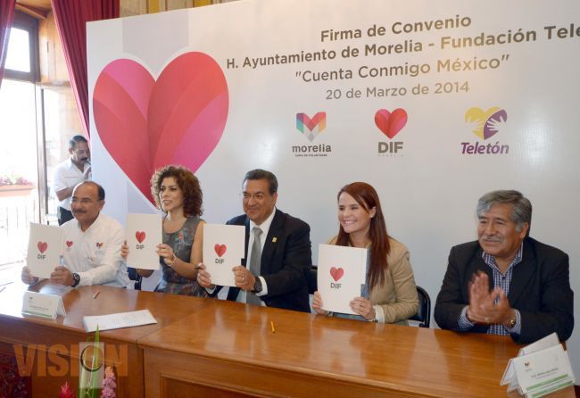 Ayuntamiento de Morelia firma convenio de colaboración con la Fundación Teletón