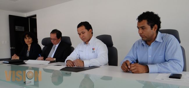Firma convenio, Polifórum y Normal Superior 