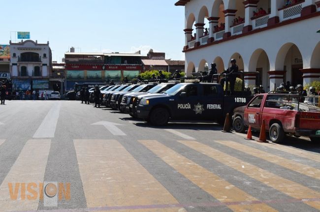 Agradecen el apoyo de PFP al municipio de Apatzingán.