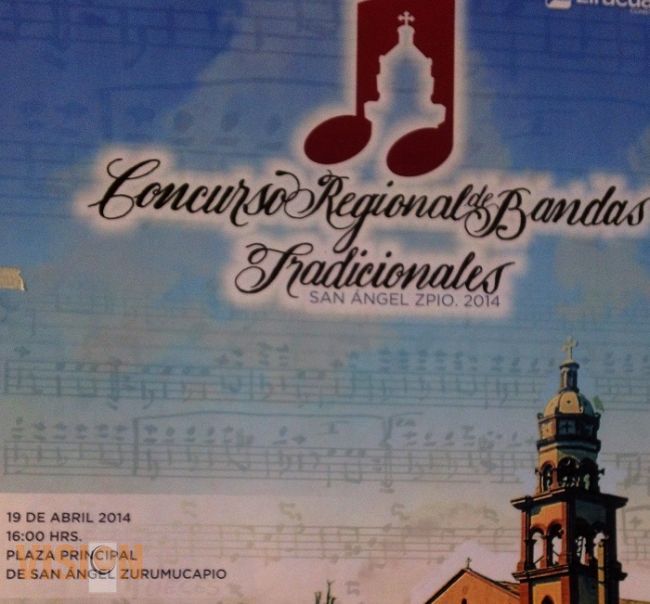 Concurso de bandas de  música tradicional, el 19 de abril