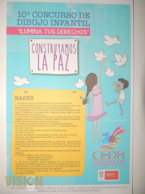 CEDH amplia plazo del concurso de dibujo.