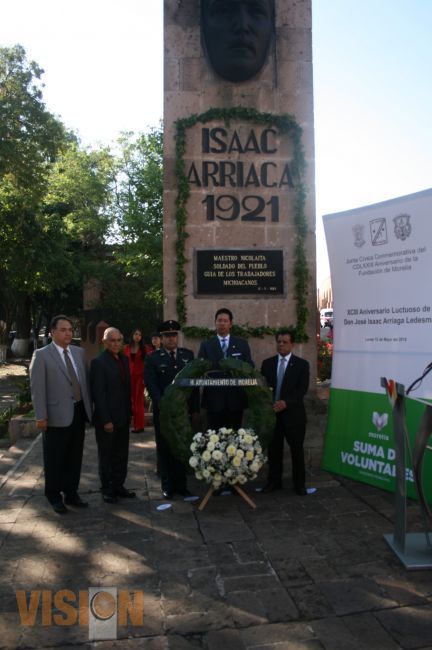 Conmemoran el XCIII aniversario luctuoso de Don José Isaac Arriaga Ledesma.