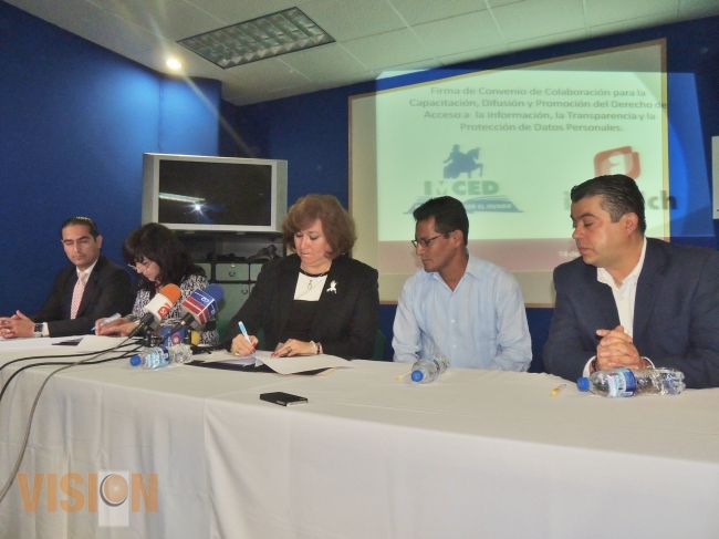 El IMCED y el ITAIMICH, firman convenio de colaboración. 