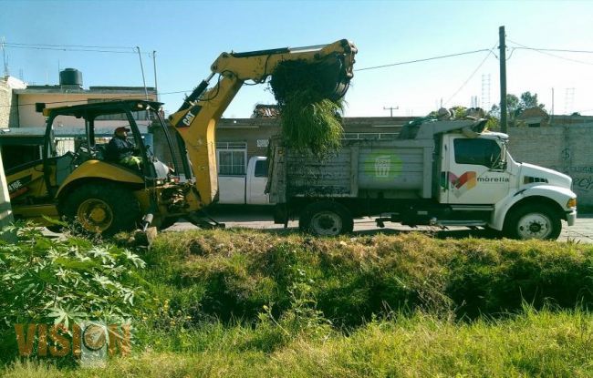Ayuntamiento de Morelia previene inundaciones.