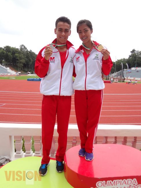Michoacán conquistó oro y plata en atletismo en la Olimpiada Nacional 2014.