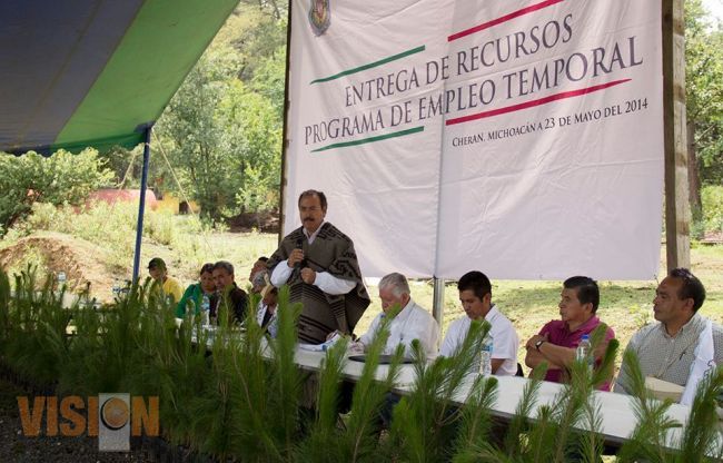 Entrega Sedesol recursos para la conservación de los bosques en Cherán.