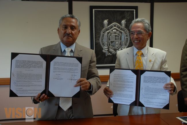 Ratifican UMSNH y CEDEMUN convenio de colaboración para la difusión de la oferta educativa.