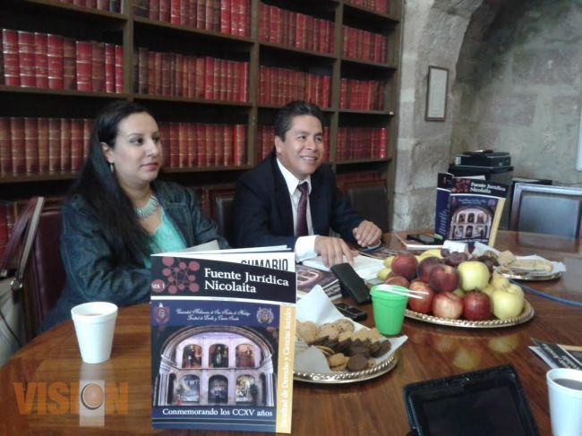 Presenta facultad de Derecho y Ciencias Sociales, revista “fuente jurídica nicolaita”. 
