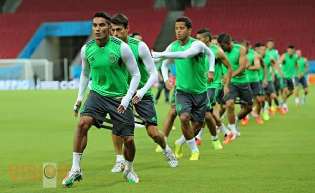 México entrenó esta tarde en la Arena Pernambuco.