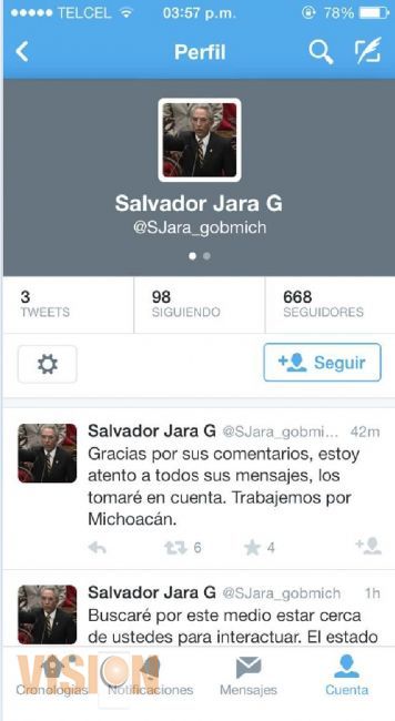 Gobernador Salvador Jara incursiona en redes sociales para fortalecer contacto con los michoacanos.