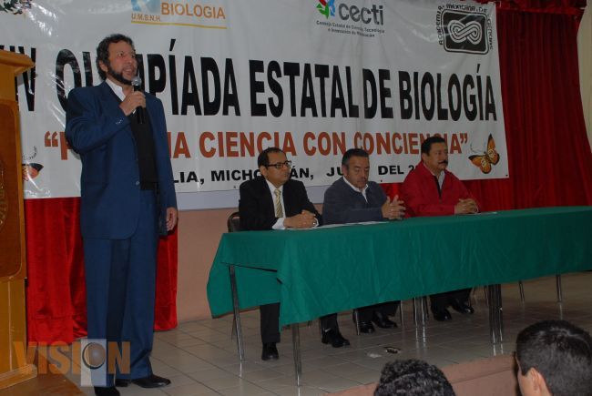 Arranca XXIV olimpiada estatal de biología en la preparatoria Isaac Arriaga de la UMSNH.