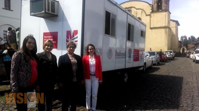 Semujer pone en marcha la unidad móvil de atención en Pátzcuaro.