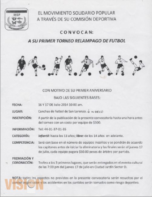 Convocatoria Torneo Relámpago de Fútbol