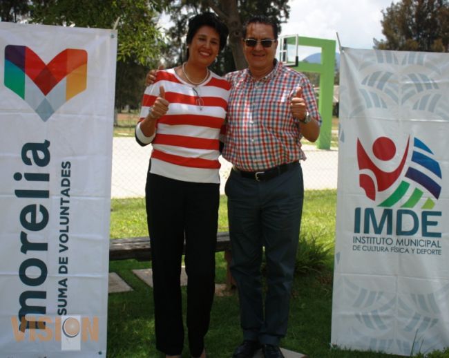 Amalia Montés visitó Morelia y felicitó al IMDE por su impulso al deporte.