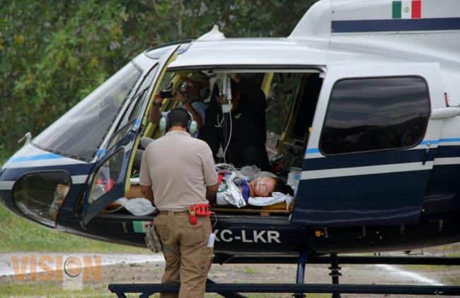 Ambulancia Aérea de Michoacán traslada a joven mujer