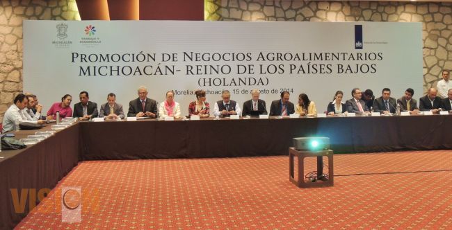 Holanda apoyará para que Michoacán exporte productos agroalimentarios hacia países europeos.