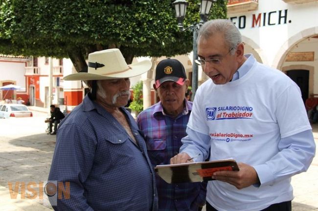 Michoacán vivió intensa Jornada Azul por un Salario Digno en Huaniqueo y LC