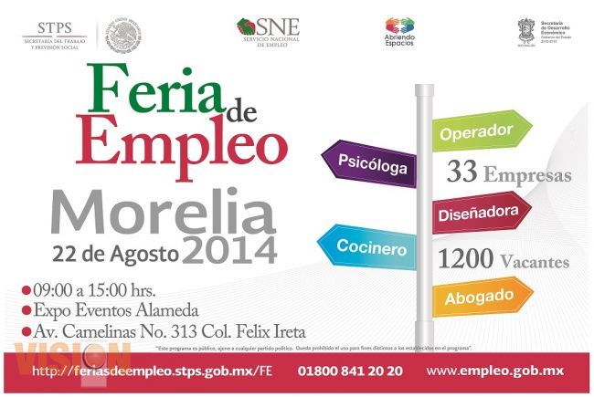 SNE alista feria de empleo en Morelia.