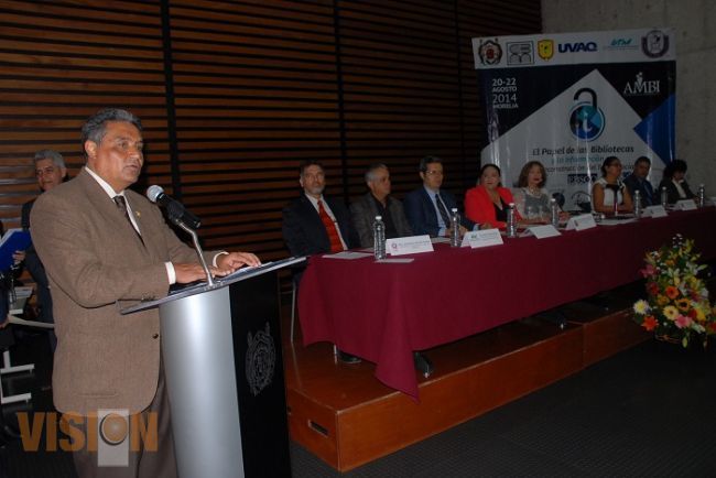 Inauguró el Rector el 12 Congreso Estatal de Bibliotecarios 