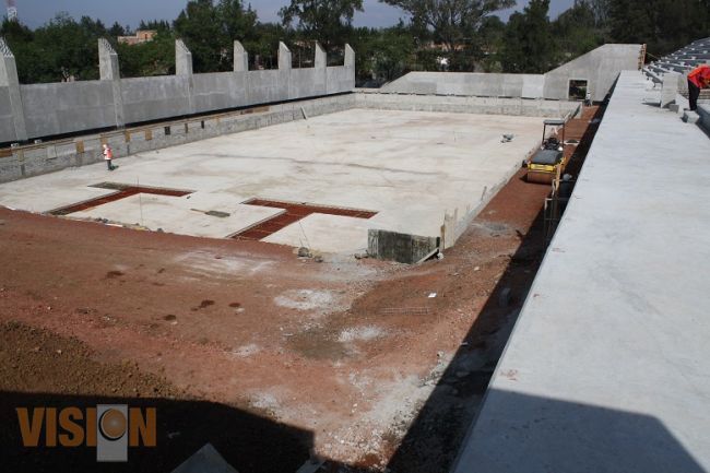Segunda etapa del complejo acuático muestra avance de veinticinco por ciento.