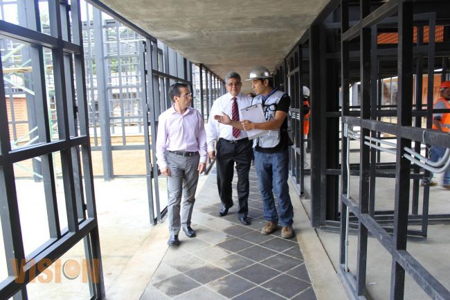 Supervisan avance de obras del Poder Judicial de Michoacán en Pátzcuaro.