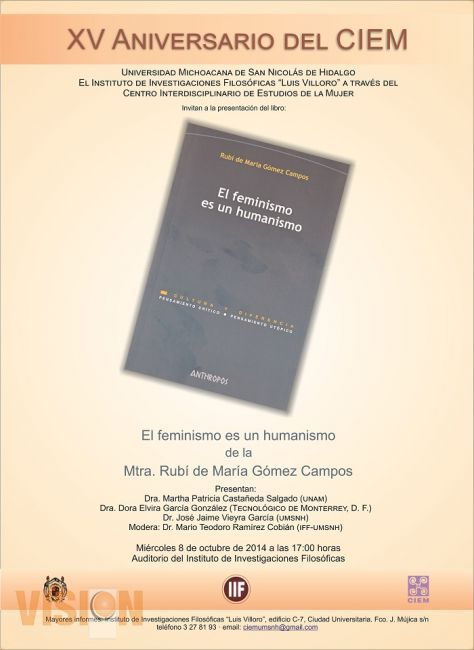 Invitan a la presentación de un libro sobre feminismo