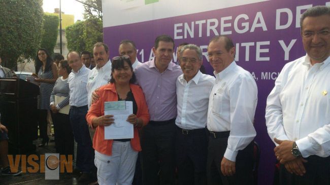 Entregan  recursos del Programa de Empleo Temporal y 3X1 Migrantes en la capital michoacana.